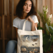 ムーンライトカボチャのパッチトートバッグ トートバッグ