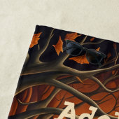 ムーンライトカボチャパーソナライズされたパッチハロウィン ビーチタオル (インサイチュ)