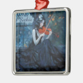 ムーンライトガーデンの暗いファンタジーゴシック様式のバイオリニスト メタルオーナメント (左)