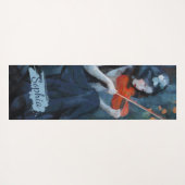 ムーンライトガーデンの暗いファンタジーゴシック様式のバイオリニスト ヨガマット (裏面(横))