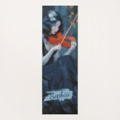 ムーンライトガーデンの暗いファンタジーゴシック様式のバイオリニスト ヨガマット (裏面)