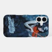 ムーンライトガーデンの暗いファンタジーゴシック様式のバイオリニスト iPhone 16ケース (裏面横)