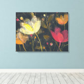 ムーンライトガーデンオンブラック キャンバスプリント (インサイチュ (ウッドフロア))