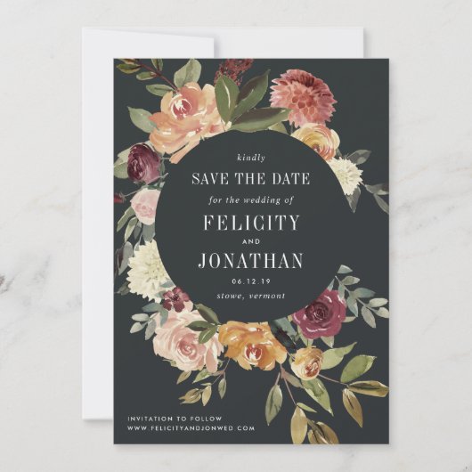 ムーンライトガーデン日付カードを保存 セーブザデート (正面)