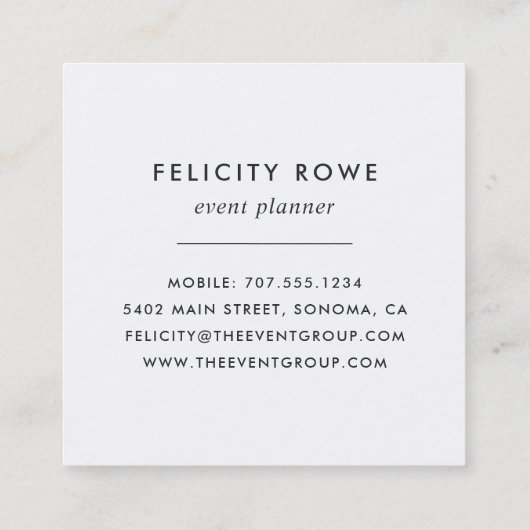 ムーンライトガーデン |フローラフレーム スクエア名刺 (裏面)