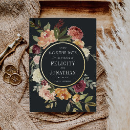 ムーンライトガーデン | フローラ結婚式の日付の保存 箔招待状