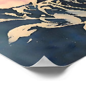 ムーンライトガーデン – ミッドナイトブルーのヴィンテージバラ ポスター (角)