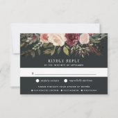 ムーンライトガーデンRSVPカードと食事の選択 出欠カード (正面)