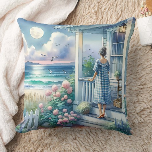 ムーンライトコテージポーチバイザシー クッション (ブランケット)