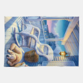 ムーンライトコースタルポーチドッグ&海ビュー キッチンタオル (横)