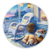 ムーンライトコースタルポーチドッグ&海ビュー セラミックノブ (正面)