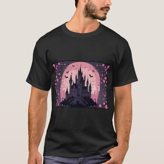 ムーンライトゴシック様式の城開花 Tシャツ (正面)