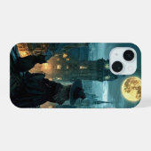 ​ムーンライトゴシック魔女と黒猫の屋上iPhone C iPhone 15ケース (裏面横)