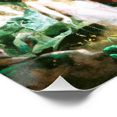 ムーンライトシモンズで眠るチタニア妖精アート ポスター (コーナー)