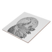 ムーンライトシルバーとホワイトピーコック タイル (側面)