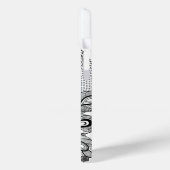 ムーンライトシルバーとホワイトピーコック Case-Mate iPhoneケース (裏面 / 左)