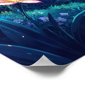 ムーンライトストリーム – 夜間イラストレーションアートスタイル ポスター (角)