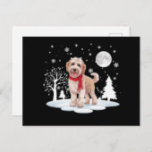 ムーンライトスノークリスマスの下のスピノイタリアーノ シーズンポストカード (正面/裏面)