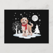 ムーンライトスノークリスマスの下のスピノイタリアーノ シーズンポストカード (正面)