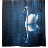 ムーンライトスワン反射 シャワーカーテン (正面)