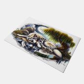 ムーンライトセレニティアスリム化ウルフ36x24 ドアマット (アングル)