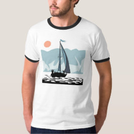 ムーンライトセーリングメンズリンガーTシャツ Tシャツ