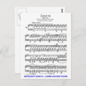 ムーンライトソナタルートヴィヒ – ベートーベン ポストカード (正面/裏面)