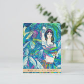 ムーンライトソンハオピンオリエンタル抽象芸術レディーアート ポストカード (スタンド正面)