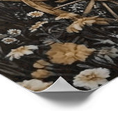 ムーンライトダークフローラガーデンミッドナイトフォレスト ポスター (角)