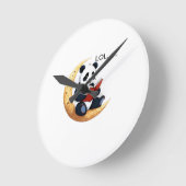 ムーンライトテイルズとパンダ ラウンド壁時計 (傾斜)