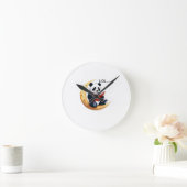 ムーンライトテイルズとパンダ ラウンド壁時計 (ホーム)