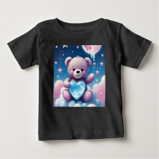 ムーンライトテディ – Dreamy Nights ベビーTシャツ