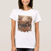 ムーンライトデザート魔法-ヴィンテージボホスタイルモト Tシャツ (正面)