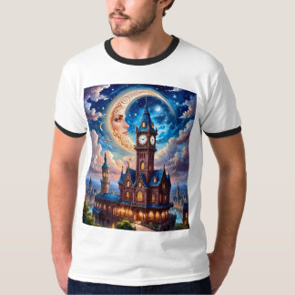 ムーンライトドリームキャッスルファンタジーTシャツ Tシャツ