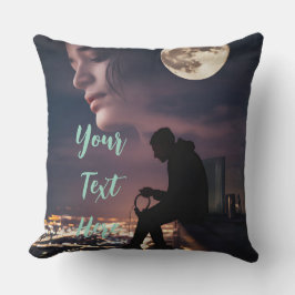ムーンライトドリームズアーバンナイトスカイ装飾用クッション クッション