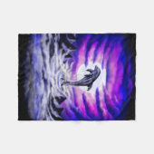 ムーンライトドルフィン フリースブランケット (正面(横))