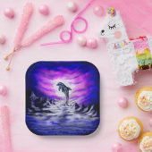 ムーンライトドルフィン ペーパープレート (パーティー)