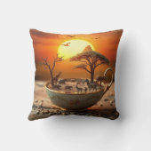 ムーンライトドルフィン：ボトルとアフリカの海グロー クッション (裏面)