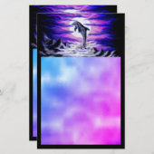 ムーンライトドルフィン 便箋 (正面/裏面)