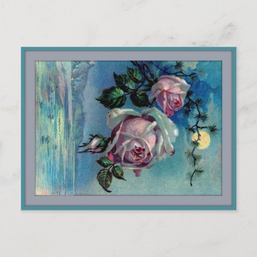 ムーンライトバラAはがき ポストカード (正面)