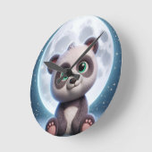 ムーンライトパンダの夢 ラウンド壁時計 (傾斜)