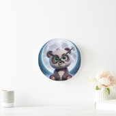ムーンライトパンダの夢 ラウンド壁時計 (ホーム)