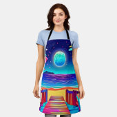 ムーンライトビーチの色 エプロン (着用した状態)