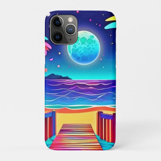 ムーンライトビーチの色 Case-Mate iPhoneケース (裏)