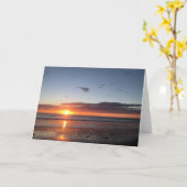 ムーンライトビーチサンセット カード (黄色い花)