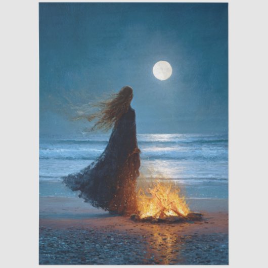 ムーンライトビーチ魔女デクページ 薄葉紙 (正面)