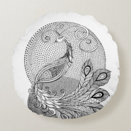 ムーンライトピーコック ラウンドクッション