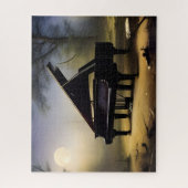 ムーンライトフォレストピアノ |デジタルアート ジグソーパズル (縦)