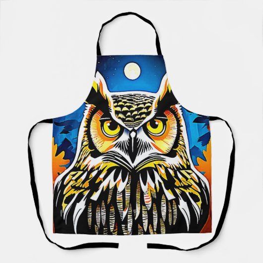 ムーンライトフクロウの視線 エプロン (正面)
