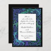 ムーンライトブルーケルトセーブ・ザ・デート案内 招待状 (正面/裏面)